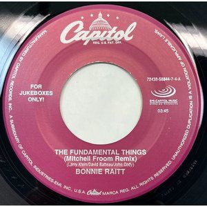 Bonnie Raitt The Fundamental Things / Cold Cold Cold 45 Country Capitol Jukebox